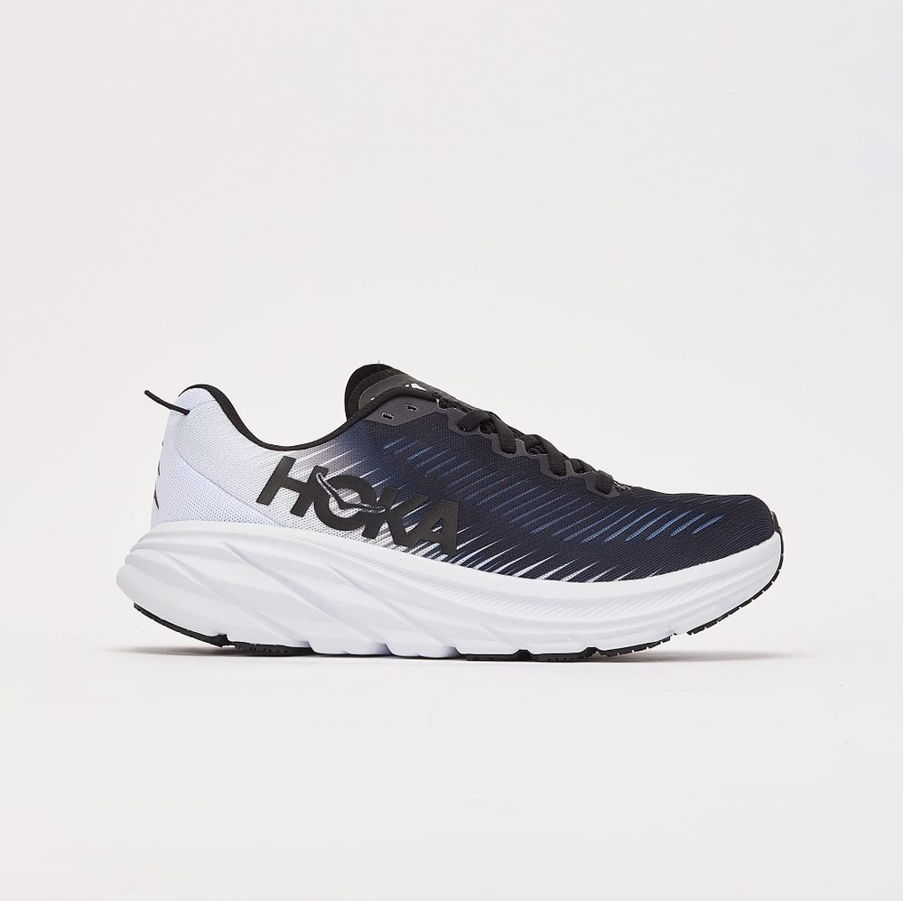 Hoka rincon 3 woman's sneakers. Black and white
